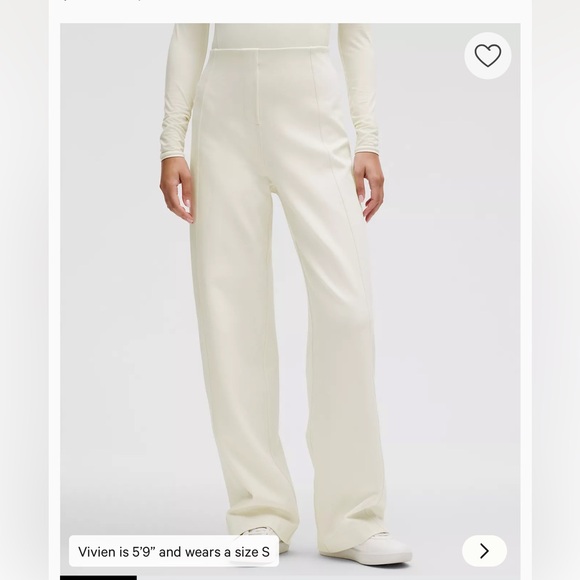 Lululemon Stretch Knit Straight-Leg Pull-On Pant size M color bone - Picture 1 of 8